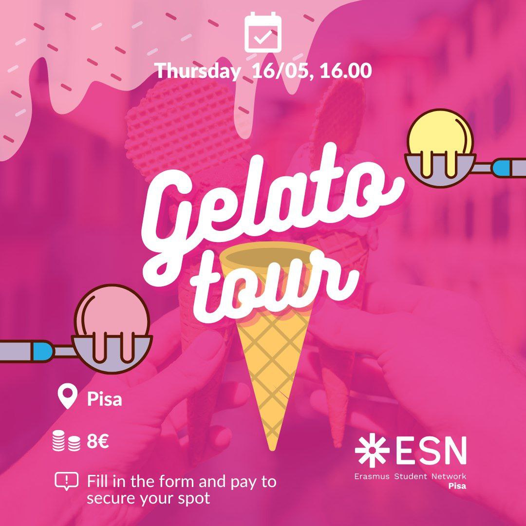 Gelato Tour ESN Pisa